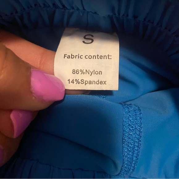 Amazon bright blue flowy athletic shorts size:S - Picture 3 of 3